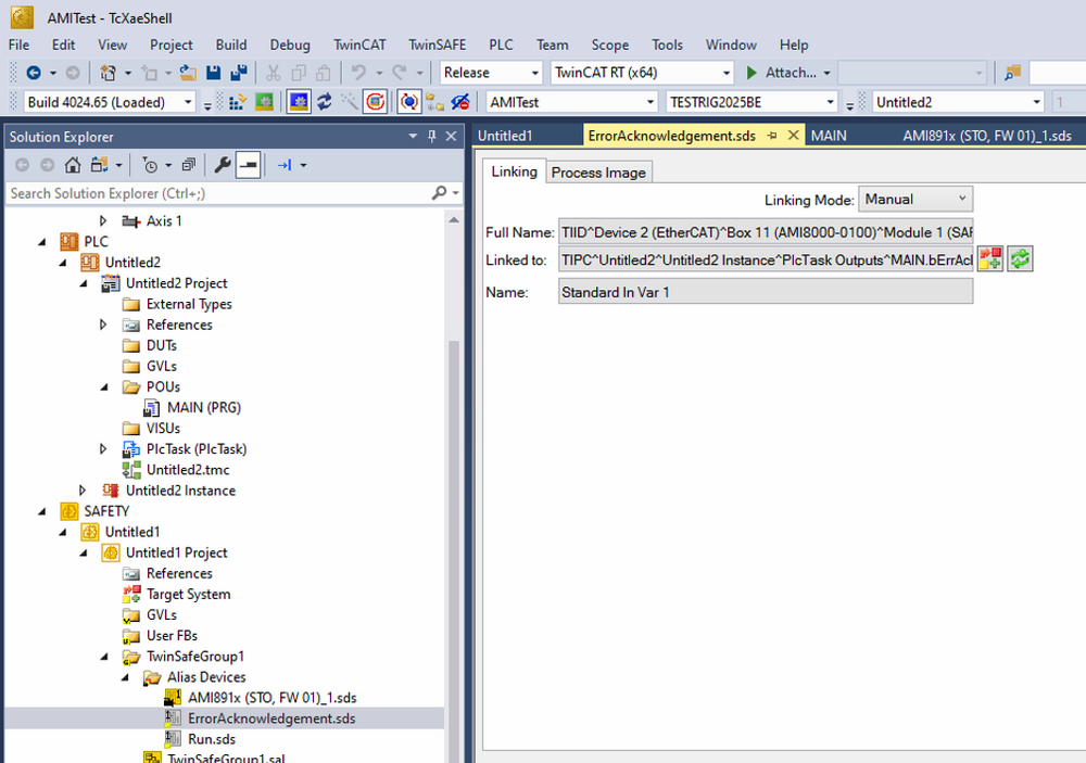 Preparing a C0001401B for TwinSAFE Project Image Link to PLC.png